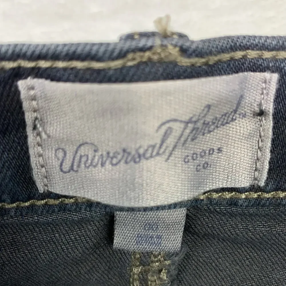 NWT Universal Thread Denim Midi Skirt 00 High Rise Dark Wash 25